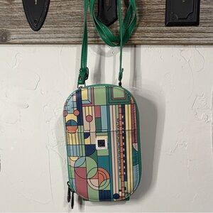 Monarque Frank Lloyd Wright Sagauro Sunrise Faux Leather Crossbody Bag